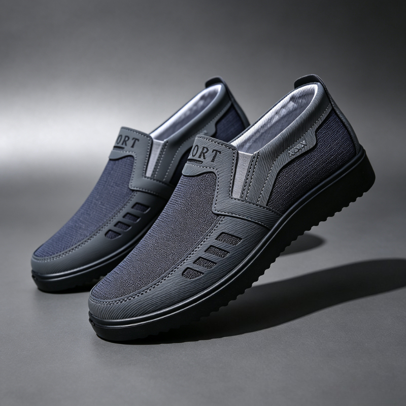 Espadrille Slip On - Sepatu Loafer Kanvas Slip-On Pria, Nyaman