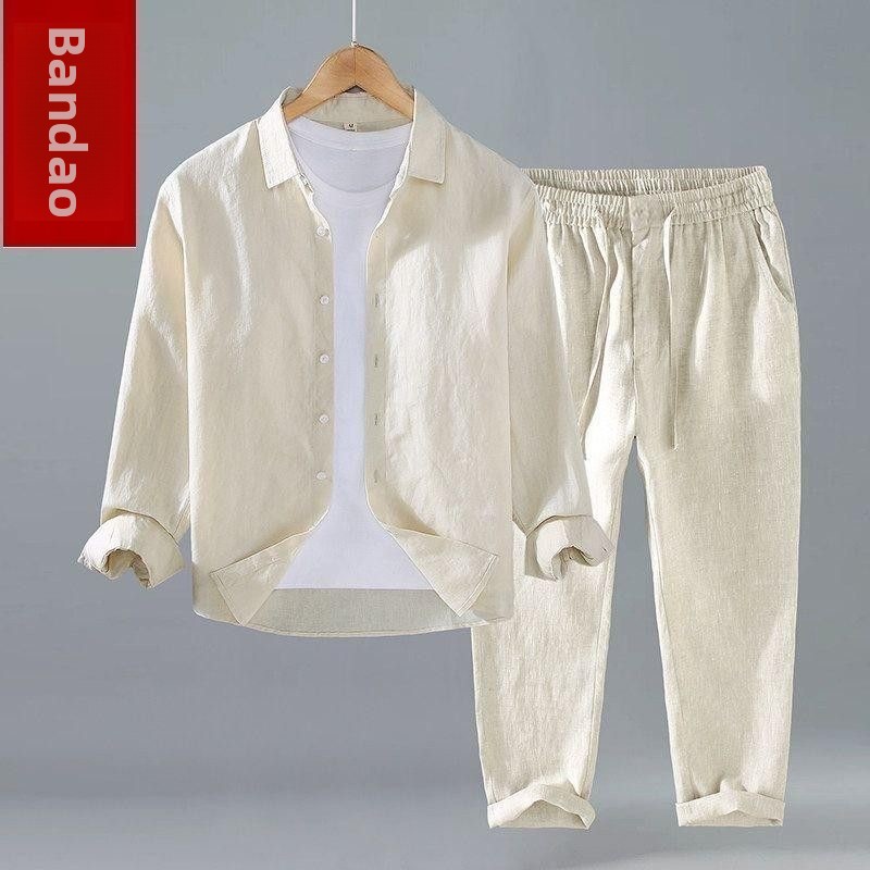 Kaos Linen Lengan Pendek Pria, - Linen Shirt Breathable ulasan dan harga