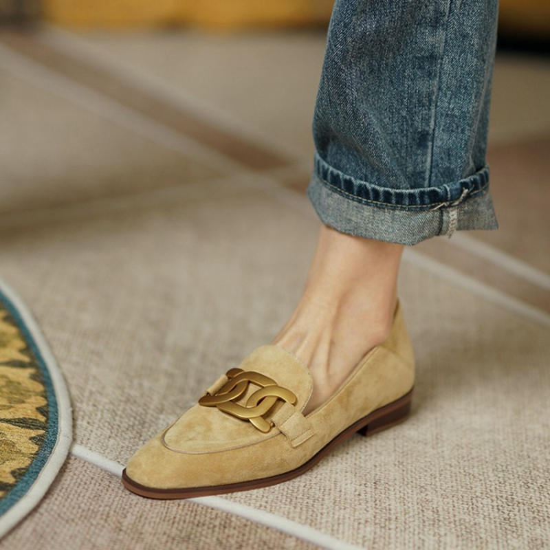 Sepatu Wanita Hak Rendah Musim - Casual Sandal Leather ulasan dan harga