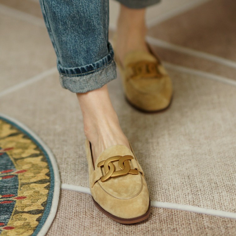 Sepatu Wanita Hak Rendah Musim - Casual Sandal Leather ulasan dan harga