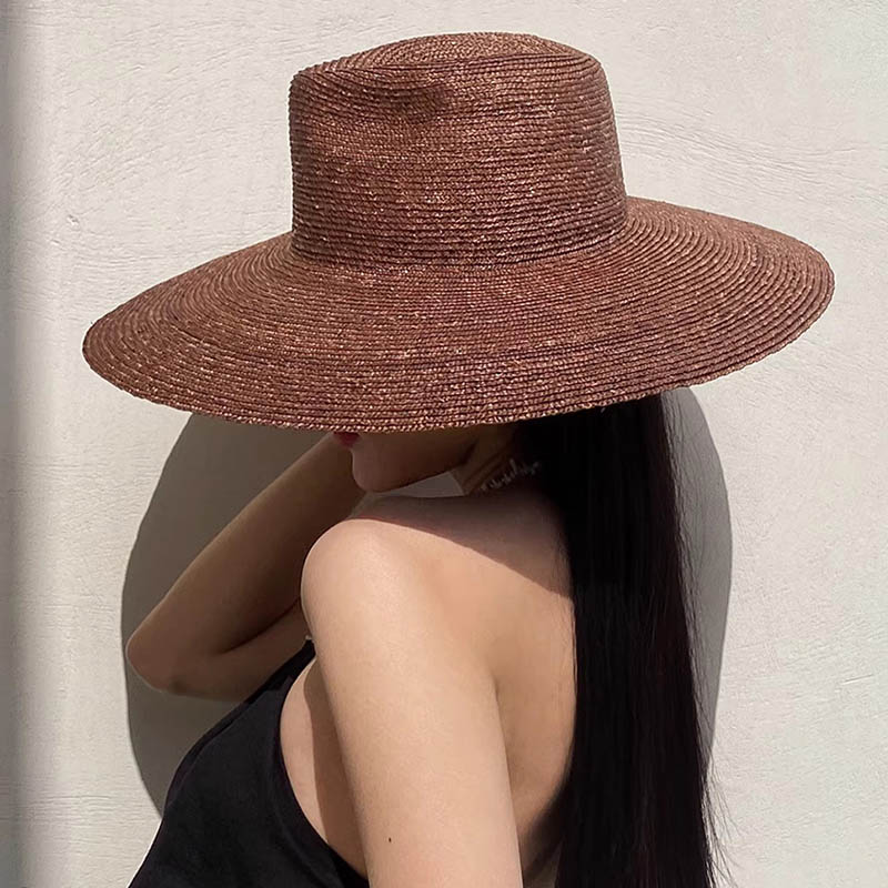 Topi jerami Panama pinggiran b - Bucket Hat Straw ulasan dan harga