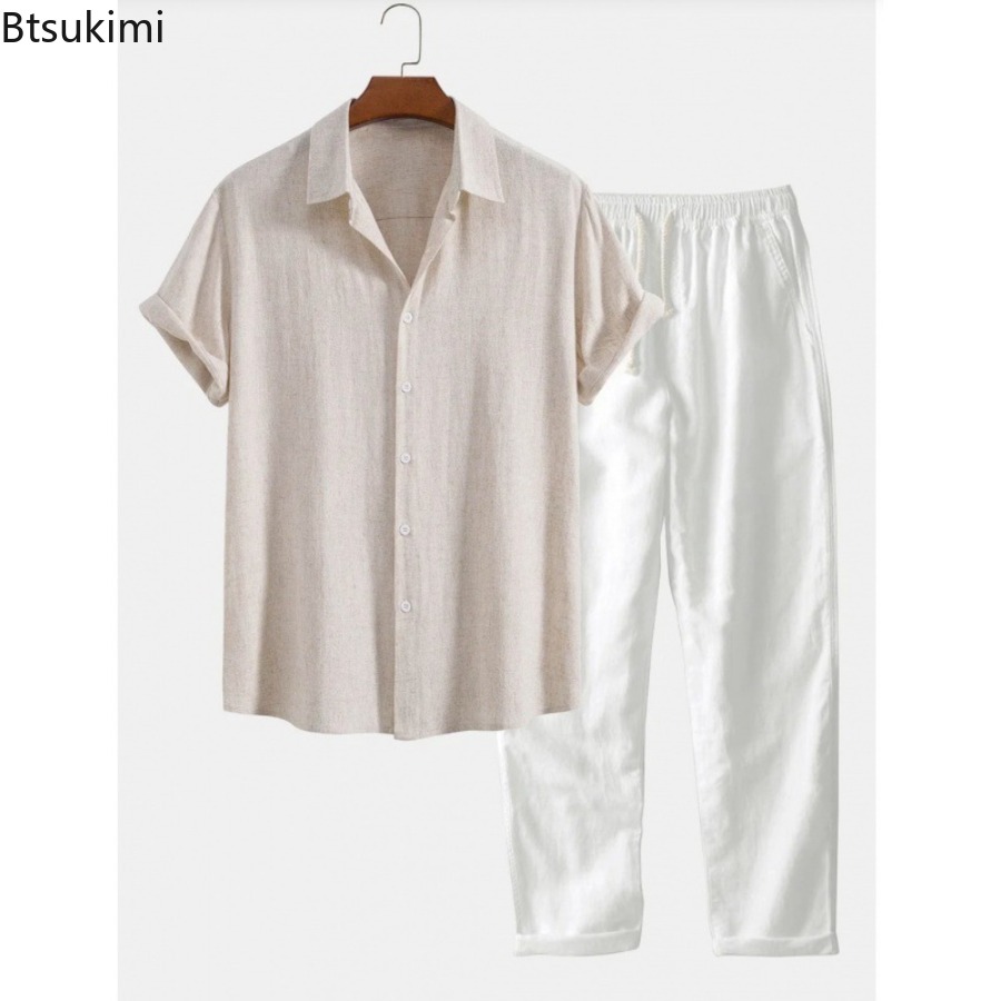 Setelan Pantai Pria 2026, Dua  - Short Linen Drawstring ulasan dan harga