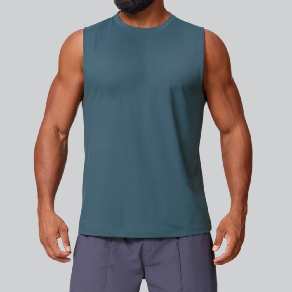 Tank Top Kebugaran Pria Rompi  - Tank Top Muscle ulasan dan harga