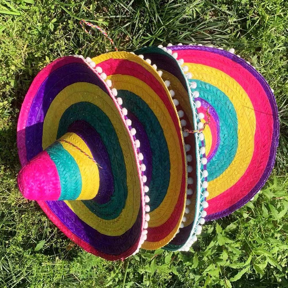 Topi Pesta Meksiko dengan Ping - Bucket Hat Straw ulasan dan harga