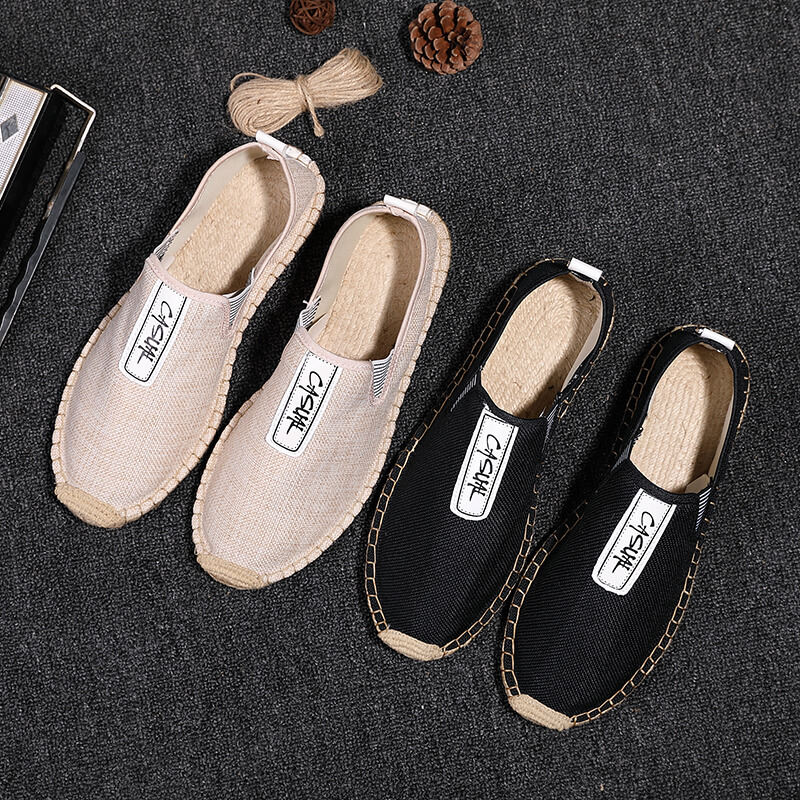 Sepatu Kasual Pria Linen, Loaf - Espadrille Slip On ulasan dan harga